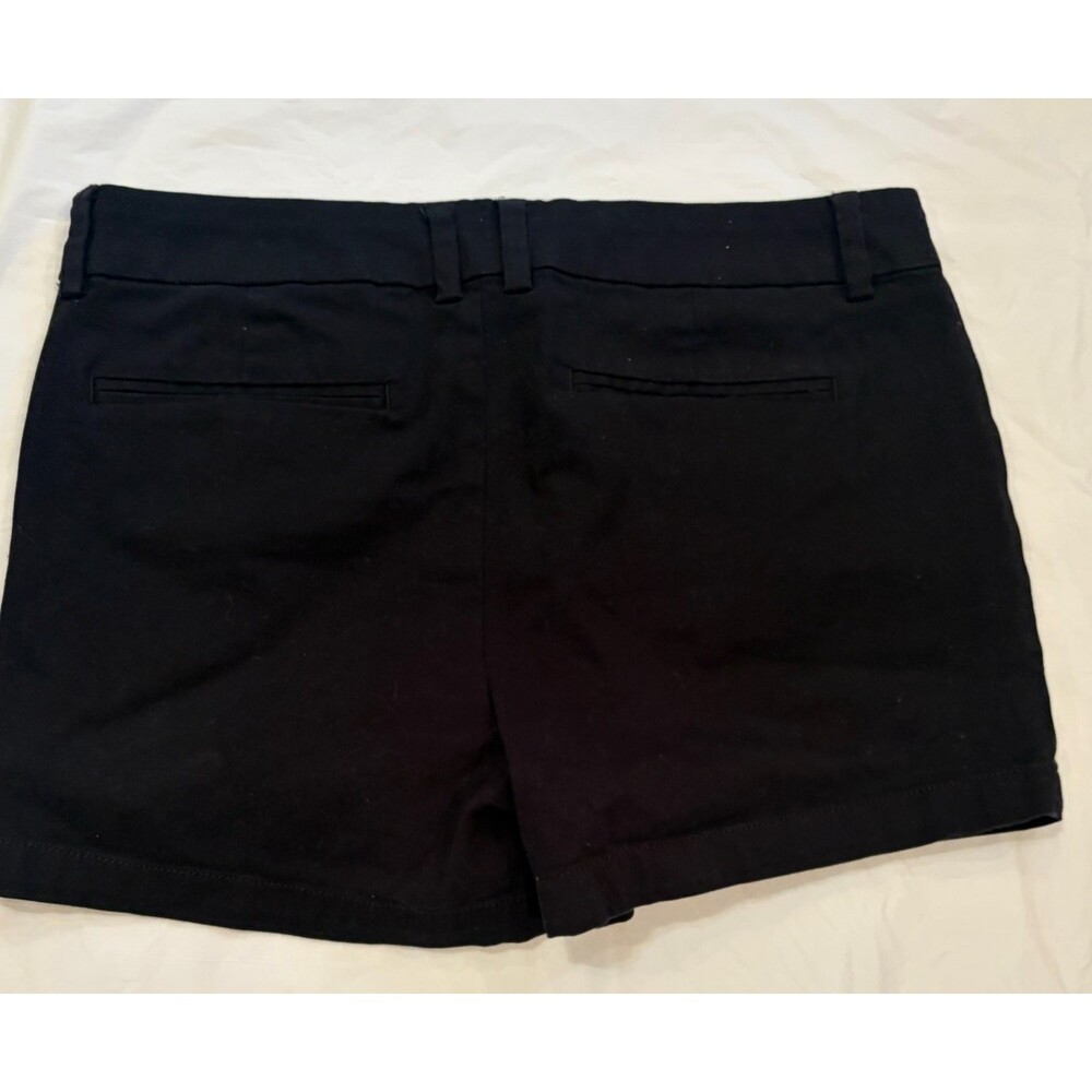 a.n.a Twill Shorts Women's Size 8 Black Flat Front Stretch 3.5" Inseam - Picture 4 of 7